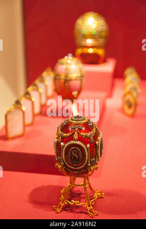 Imperial Kaukasus Faberge Ei 1893, das Metropolitan Museum, New York, Vereinigte Staaten von Amerika. Stockfoto