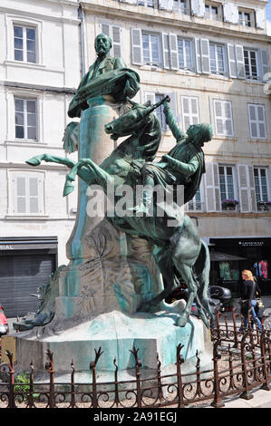 Statue von Eugene Fromentin, La Rochelle, Stockfoto