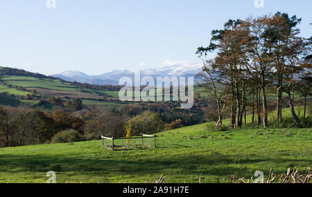 Blick Richtung Snowdonia Bergkette im Norden von Wales Stockfoto