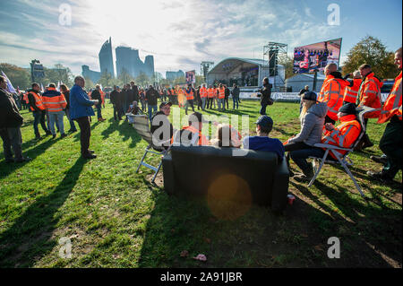 Malieveld, Den Haag, Niederlande. Mittwoch, den 30. Oktober, 2019. In dieser Woche sah die Niederländische Bauarbeiter auf dem Maliev zu demonstrieren Stockfoto