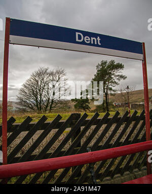 Dent Bahnhof, Cowgill, South Lakeland District von Cumbria, dem höchsten über dem Meeresspiegel in England bei 1150 Fuß Stockfoto