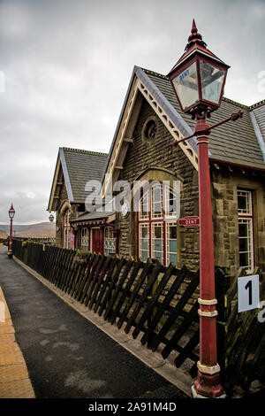 Dent Bahnhof, Cowgill, South Lakeland District von Cumbria, dem höchsten über dem Meeresspiegel in England bei 1150 Fuß Stockfoto