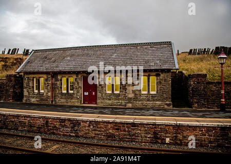 Dent Bahnhof, Cowgill, South Lakeland District von Cumbria, dem höchsten über dem Meeresspiegel in England bei 1150 Fuß Stockfoto
