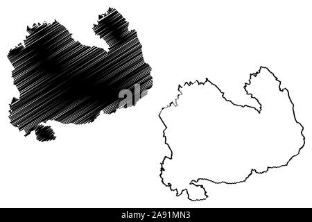 Südliche Savonia Region (Republik Finnland) Karte Vektor-illustration, kritzeln Skizze Süd-savo Karte Stock Vektor