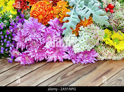 Herbst Blumen Hintergrund Stockfoto