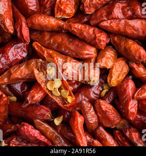 Getrocknete rote Chilis Stockfoto