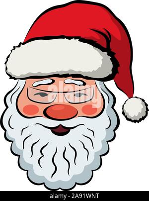 Santa Claus in roter Verschluss Stock Vektor