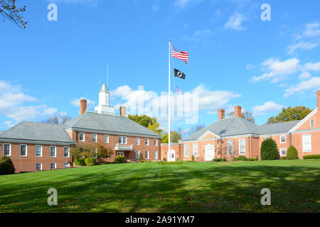 WESTFIELD, NEW JERSEY - 02 Sep 2019: Rasen an die städtischen Gebäude der Stadt von Westfield. Stockfoto