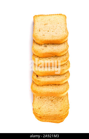 Dehydriert kleine Toast crostini Cracker für Frühstück oder Desserts Stockfoto