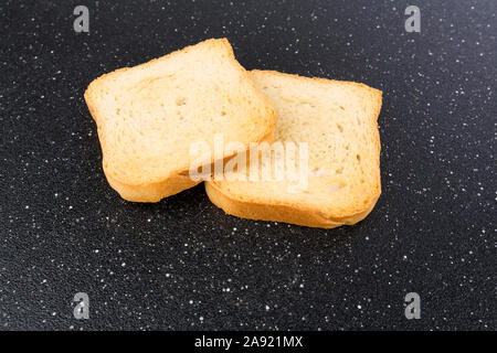 Dehydriert kleine Toast crostini Cracker für Frühstück oder Desserts Stockfoto