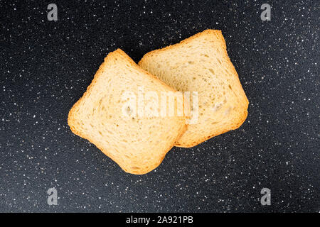 Dehydriert kleine Toast crostini Cracker für Frühstück oder Desserts Stockfoto