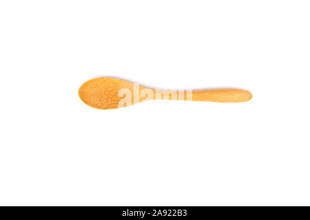 Single Holz Bambus flachen Löffel für Messen oder Essen Stockfoto