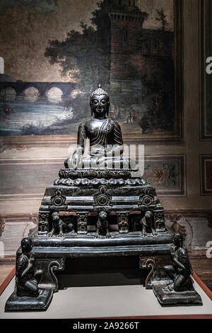 Italien Piemont Turin - mazzonis Palace - Mao Museum (Museo d'Arte Orientale) - Museum für orientalische Kunst - Buddha Shakyamuni - ein Thailand, Lan-na Stil aus dem 16. Jahrhundert n. Chr. Stockfoto