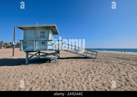 Rettungsschwimmer am Strand von Playa del Rey, Los Angeles, Kalifornien, USA Stockfoto