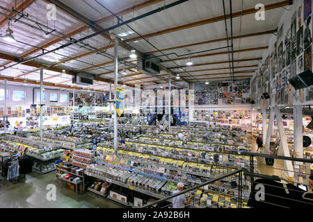 Amöbe Musik, Record store am Sunset Boulevard, Hollywood, Los Angeles, Kalifornien, USA Stockfoto