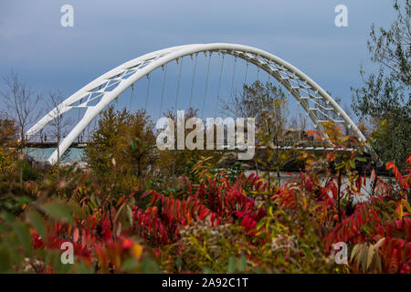 Humber Bay Bridge im Herbst Stockfoto