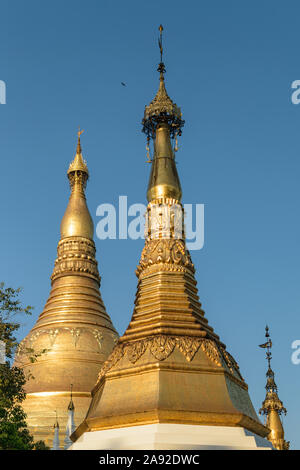 Shwedagon Pagode vergoldeten Stupas, Yangon, Myanmar. Stockfoto