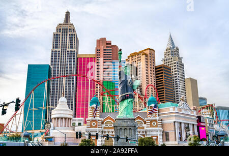 New York - New York Komplex mit einer Nachbildung der Freiheitsstatue in Las Vegas, Nevada, USA Stockfoto