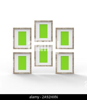 Frame Set Studio Shot 3D-Rendering Stockfoto