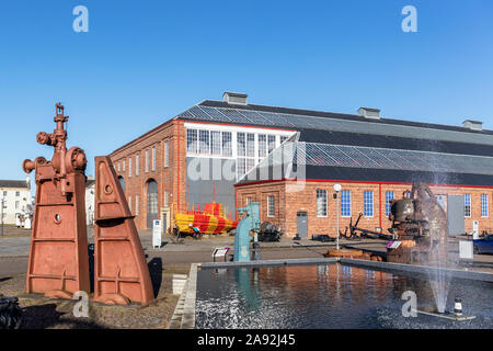 Die Außenseite des Scottish Maritime Museum, Irvine, Ayrshire, Schottland, Großbritannien Stockfoto