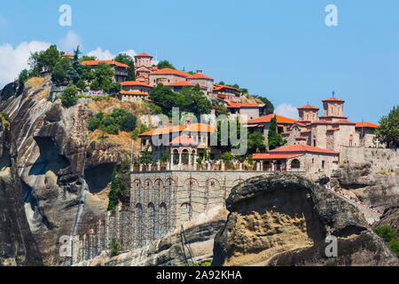 Heiliger Monastery von Varlaam, Meteora; Thessaly, Griechenland Stockfoto