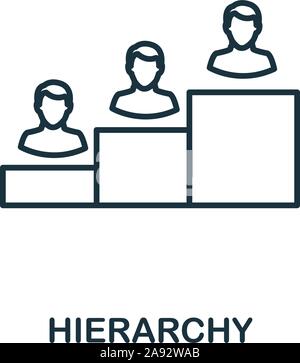 Hierarchie Symbol Umrisse Stil. Dünne Linie kreative Hierarchie Symbol für Logo, Grafik Design und mehr Stock Vektor