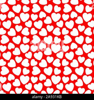 Valentinstag Herz nahtlose Muster vector Hintergrund. Orange, Weiß. Stock Vektor