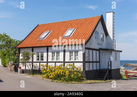 Bornholm, Gudhjem, Fachwerkhaus Stockfoto