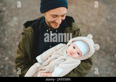 Vater mit baby Stockfoto