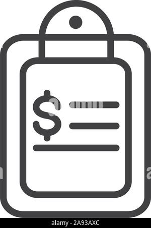 Tag Preis Finance Bank Geld Symbol dicke Linie Vektor illustration Stock Vektor