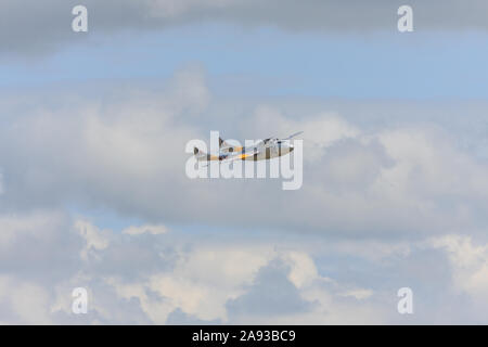 Vintage Ex-RAF-T11 De Havilland Vampire WZ 507 britische Kampfjets Stockfoto