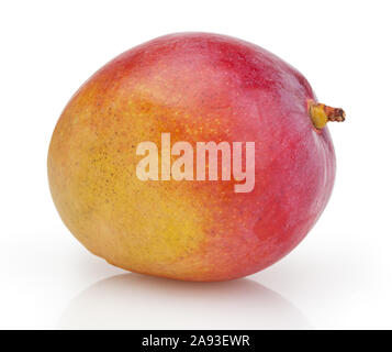 Mango isoliert auf weißem Hintergrund mit Freistellungspfad Stockfoto