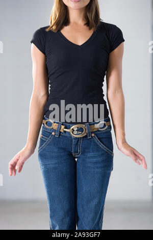 Mittelteil einer Frau. Stockfoto