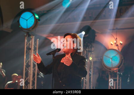 Ute Freudenberg MDR Musikshow "Sound der Wende-Musik ohne Grenze (n) Aufzeichnung am 6. November 2019, Stockfoto