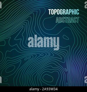 Topografische Karte bunt Abstrakt Hintergrund mit Höhenlinien Stock Vektor