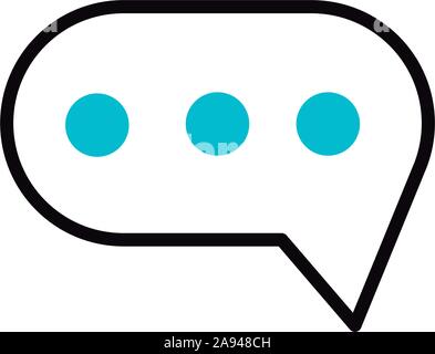 Sprechblase social media Symbol Füll- und Vector Illustration Stock Vektor