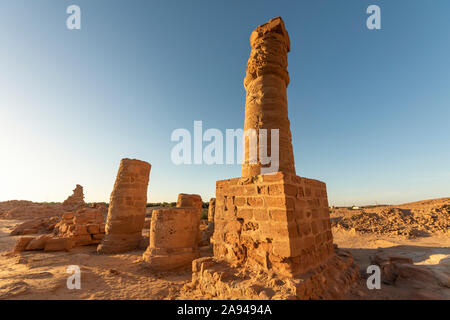 Tempel des Amun, Mount Jebel Barkal; Karima, Nord-Staat, Sudan Stockfoto