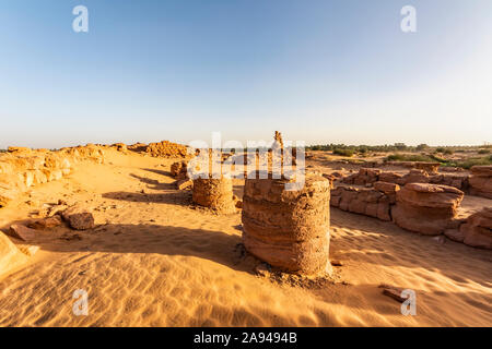 Tempel des Amun, Mount Jebel Barkal; Karima, Nord-Staat, Sudan Stockfoto