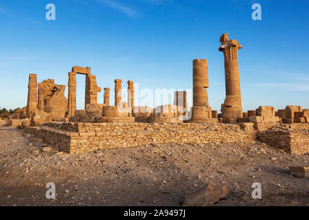 Tempel von Soleb, erbaut von Amenhotep III im 14th Jahrhundert v. Chr.; Soleb, Nordstaaten, Sudan Stockfoto