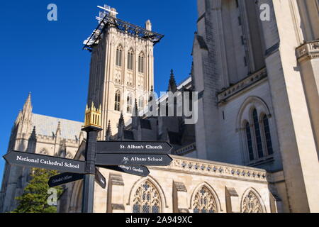 Washington, DC, USA. Mar 2019. Die episkopale Christian Washington National Cathedral in Washington. Stockfoto