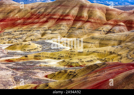 Painted Hills, John Day Fossil Beds National Monument; Oregon, Vereinigte Staaten von Amerika Stockfoto