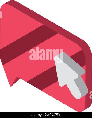 Tak bubble Online shopping isometrische Symbol Vektor illustration Stock Vektor