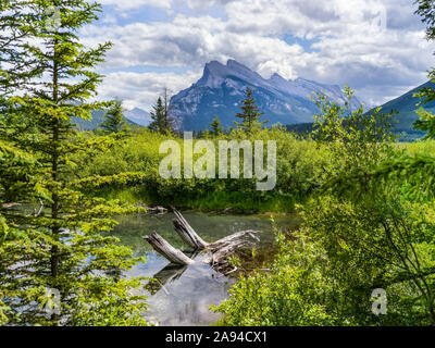 Vermillion Lakes in den Rocky Mountains im Banff National Park; Improvement District No. 9, Alberta, Kanada Stockfoto