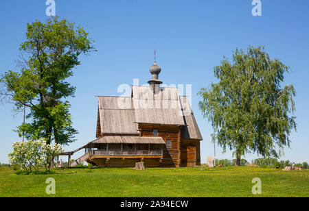 St. Nikolaus Holzkirche, Kreml, UNESCO-Weltkulturerbe; Susdal, Wladimir Oblast, Russland Stockfoto