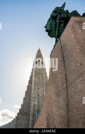 Hallgrimskirkja; Reykjavik, Island Stockfoto