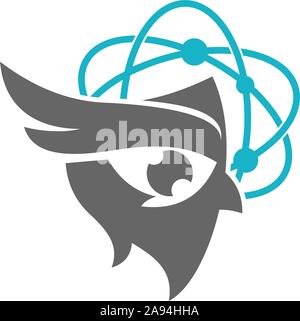 Eule Logo Design Vector Template isoliert Stock Vektor