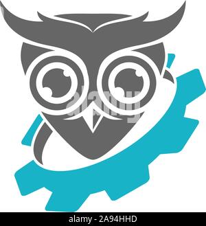 Eule Logo Design Vector Template isoliert Stock Vektor