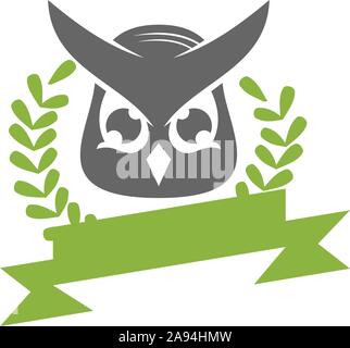 Eule Logo Design Vector Template isoliert Stock Vektor