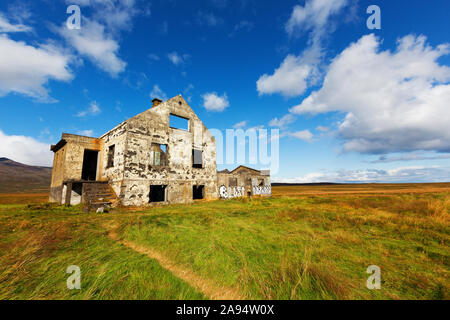 Dagverdara die Überreste eines verlassenen Hauses auf der Halbinsel Snaefellsnes, Western Island Stockfoto