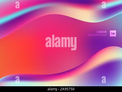 Abstrakte flüssige Formen Zusammensetzung design Hintergrund. Trendy Flüssigkeit Gradienten. Vector Illustration Stock Vektor